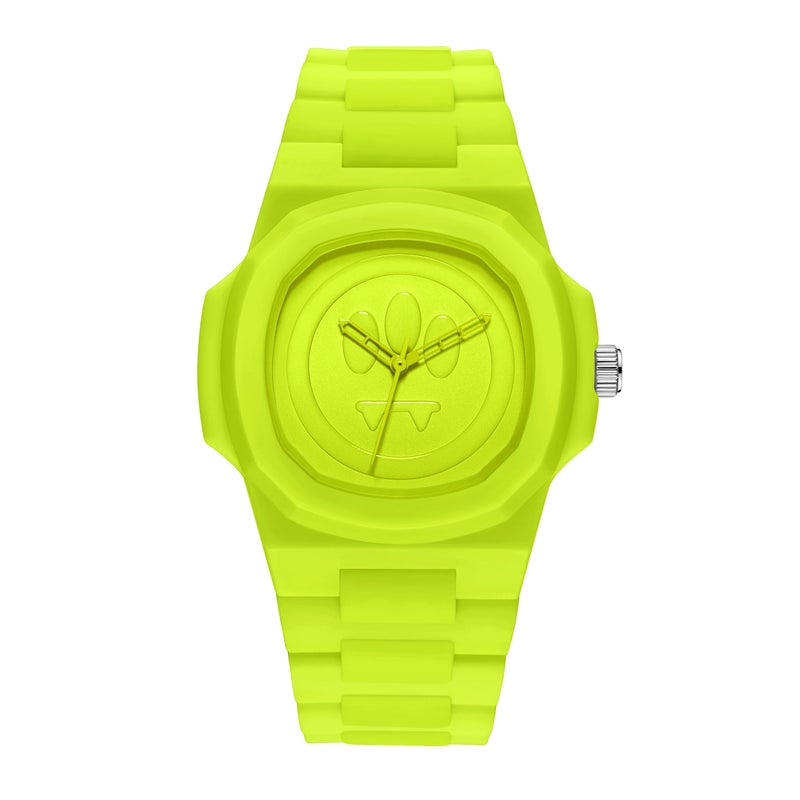 Barrow BWW00001 Fluoro Yellow Dial Silicone Strap Watch for Unisex, 43mm - Image 1